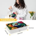 thumbnail image 5 of Chameleon Portable PU Leather Earring Organizer with Removable Compartment and Necklace Holder – Jewelry Stand Included, 5 of 6