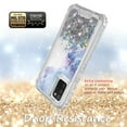 thumbnail image 4 of Samsung Galaxy A02S Case, Rosebono 3in1 Hybird Graphic Designed Gradient Quicksand Glitter Liquid Floating with Frame Bumper Protective Armor Case Samsung Galaxy A02S (White Marble), 4 of 4