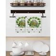 thumbnail image 3 of St Patrick's Day Kitchen Dish Towels for Drying Dishes Set of 3, Lucky Shamrock Leaf Books Coffee Cups Wooden Waffle Weave Microfiber Hand Tea Bathroom Towels Quick Dry & Absorbent Towel 15.7x23.6, 3 of 7
