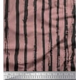 thumbnail image 1 of Soimoi Pink Modal Satin Fabric Line Geometric Print Fabric by the Yard 42 Inch Wide, 1 of 3