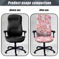 thumbnail image 4 of Xoenoiee Rabbit Carrot Egg Pattern Home Office Chair Covers Easter Decor Computer Desk Chair Covers High Back Universal Executive Boss Chair Covers Removable Gaming Chair Cover, Machine Washable, L, 4 of 6