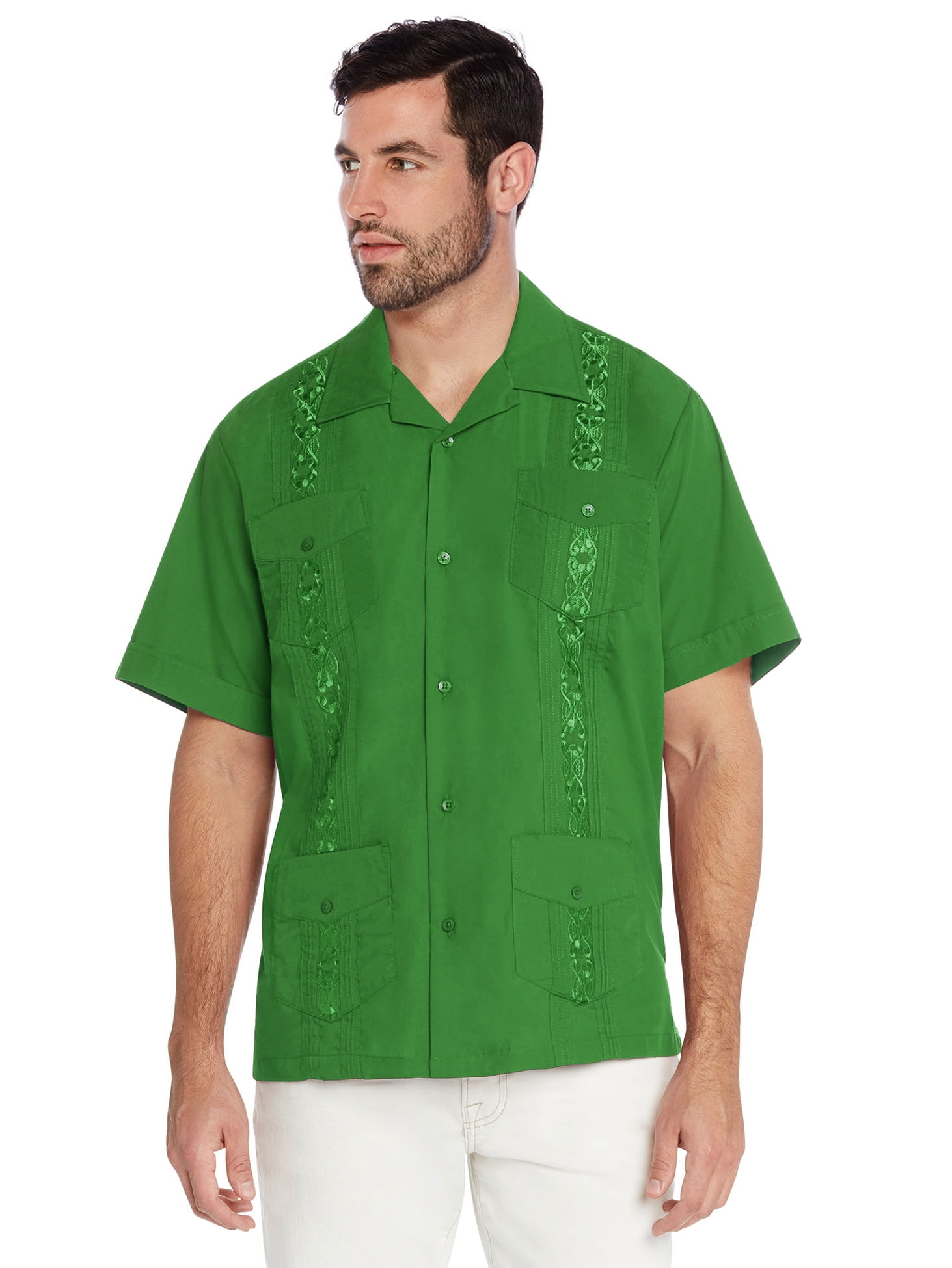green short sleeve dress shirt