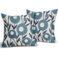thumbnail image 3 of Navy Blue Pillow Covers 20x20Set of 2 Spring Summer Floral Minimalist Art Geometry Flower Modern Style Decorative Throw Pillow Cases Outdoor Farmhouse Decor for Sofa Couch Bed, 3 of 6