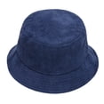 thumbnail image 2 of Eoperou Bucket Hat Folding Plain Low Profile Solid Color Casual Keep Warm Corduroy Winter Thermal Men Women Fisherman Cap for Outdoor, 2 of 8