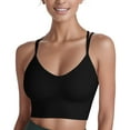 thumbnail image 5 of Everyday Bras for Women Small Bras Mesh Sports Bra Seamless Sports Bra Bandeau Sports Bra Womens Workout Bra Womens Bras Comfortable Push up plus Sized Sports Bra Keyhole Bra Bra with Back Black S, 5 of 5