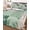 Green, variant on Twin Quilt Bedding Set, Boho Spring Floral Reversible Summer Quilt 3 Pieces, Retro Flowers Plants Patchwork Grid Green Lightweight Bedspreads Coverlets with 2 Pillow Shams for All Seasons