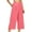 AA-Pink, variant on Hoy Oferta Flash, lcziwo Wide Leg Pants for Women 2025 Summer Business Casual Work Cropped Pants Loose Fit Linen Comfy Suit Capris with Pockets Watermelon Red M