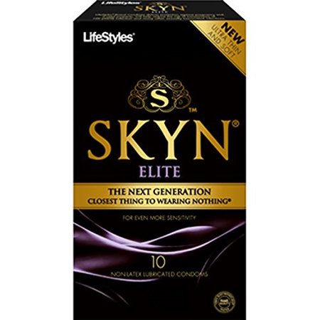 LifeStyles Skyn Elite Lubricated Non Latex Condoms - 10 (Best Non Latex Condoms Brands)