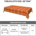 thumbnail image 5 of Table Cloth Rectangle Table Orange Red Tartan Buffalo Plaid Tablecloth - 60x84 Inch Waterproof Stain Resistant Polyester Table Cover for Fall/Winter Thanksgiving Christmas Party Picnic Décor, 5 of 5