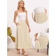 thumbnail image 2 of DARING DIVA Women's  A Line Flowy Maxi Skirt X-Small Apricot, 2 of 6