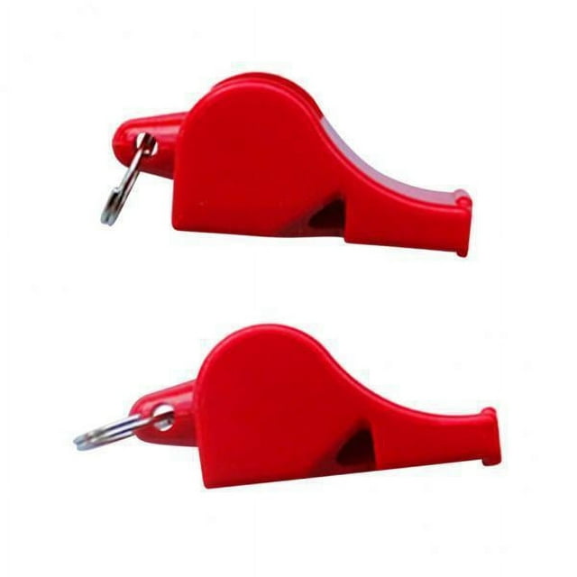 jinwen Sifflet en Plastique de Survie d'Urgence 2x Marine Camping Bateau Rouge, Rouge, 2 Pcs