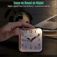 thumbnail image 4 of Silent Analog Alarm Clock, Bedside Morning Alarm Clock, Battery Operated Alarm Clock, Small Non Ticking Alarm Clock, Travel Alarm Clock with Glow/Snoo_Perfect Gift, 4 of 5