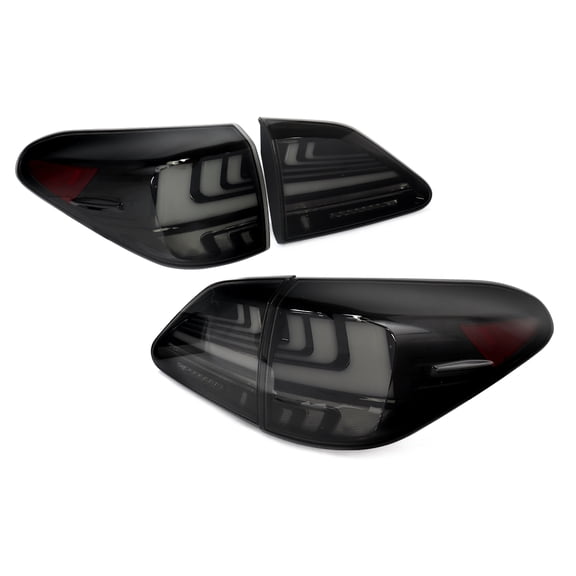 MAGICKIT LED Tail Lights for 2010-2015 Lexus RX350 RX450 Clear Rear Lamps Pair Assembly