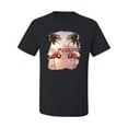 thumbnail image 2 of Wild Bobby, Flamingos in Summer on Beach, Animal Lover, Men Graphic Tees, Black, Small, 2 of 3