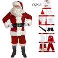 thumbnail image 3 of Disfraz navideño de Papá Noel, disfraz clásico rojo de lujo de terciopelo, disfraz de Papá Noel para hombre, fiesta de Navidad de año nuevo, 3 of 4