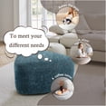 thumbnail image 3 of DREAMSIDEA Ottoman Footrest for Couch, 26"x20" Small Footstool Ottoman Pouf for Living Room Chairs Blue, 3 of 5