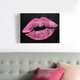 thumbnail image 3 of Black and Pink Lips Canvas Wall Art Fashion and Glam Poster Sexy Lip Picture Gallery Wrap for Bathroom Bedroom Makeup Room Wall Decor, 3 of 3