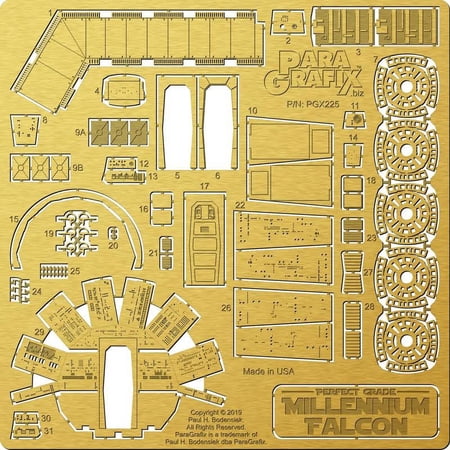 NEW! Perfect Grade Falcon Photoetch Set 1/72 scale (PGX225) ParaGrafix