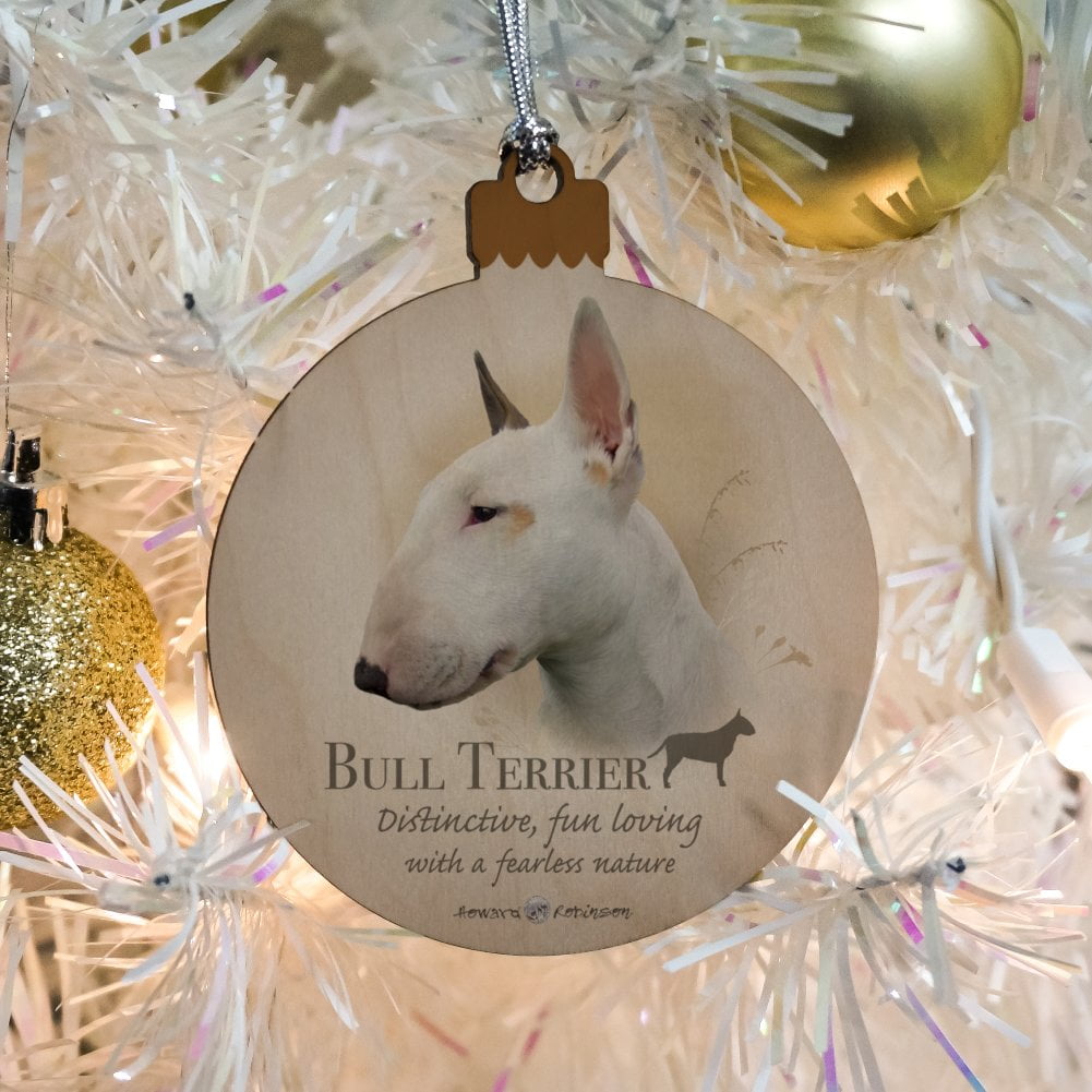 Laser Cut Wood Dog Ornament can be Personalized FREE SHIPPING Bull Terrier