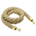 thumbnail image 3 of Uxcell Stanchion Rope, 1.5m/5Ft Barrier Rope Twisted Post Ropes with Snap Hooks, Golden, 3 of 7