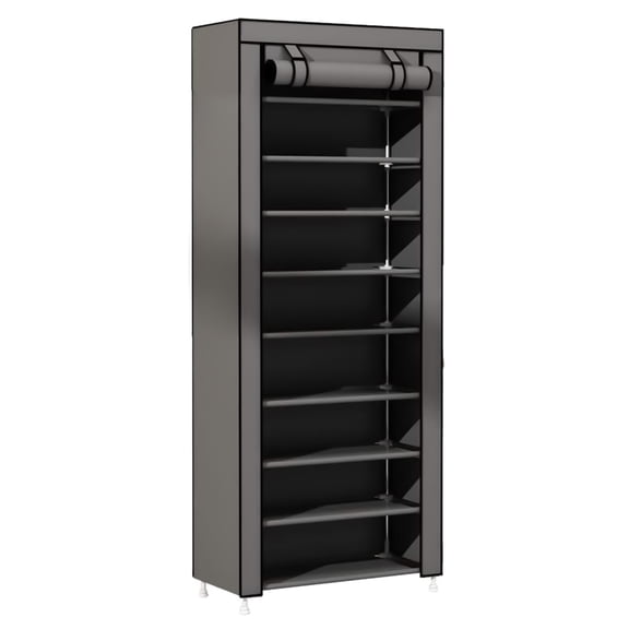 Closet Zapatera Minimalista Armario Organizador Multifuncional Armable / Almacenamiento para Zapatos 27 pares (Gris, 9 niveles)