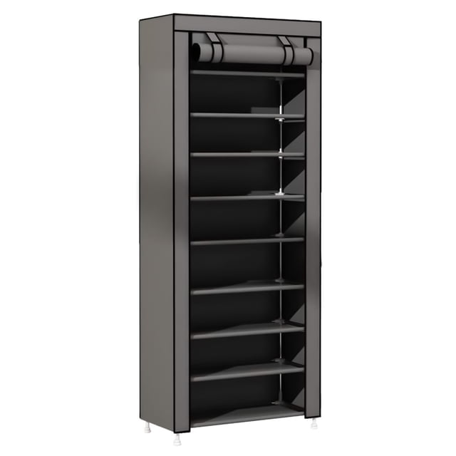 Closet Zapatera Minimalista Armario Organizador Multifuncional Armable / Almacenamiento para Zapatos 27 pares (Gris, 9 niveles)