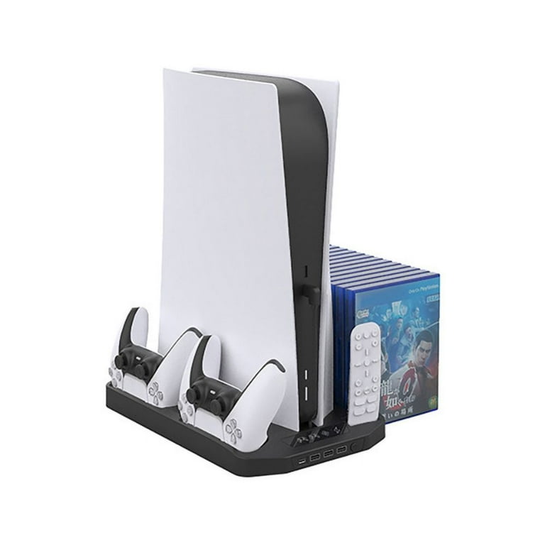 PS5 Vertical Stand with Cooling Fan and Dual Controller Charger