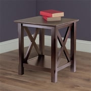 Winsome Wood Xola X Panel End Table, Cappuccino