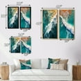 thumbnail image 4 of Designart "Aerial Photograph of Turquoise Waves Breaking I" Coastal Waves Framed Wall Art Set Of 2 - Coastal Blue Framed Wall Art Set Of 2, 4 of 6