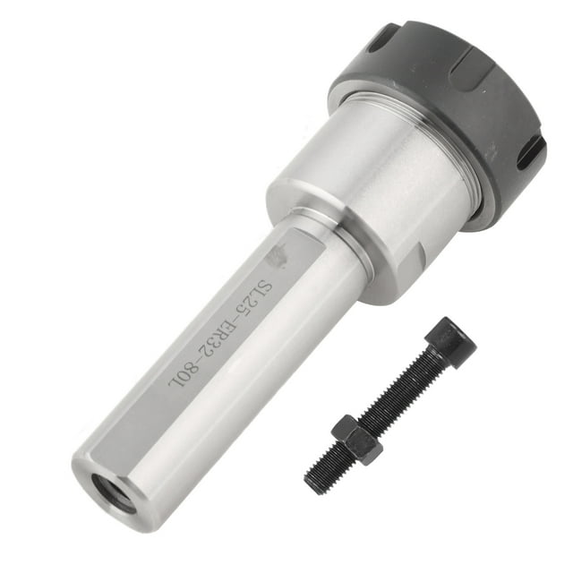 Straight Shank Tapping Tool, High Speed Steel Collet Chuck Holder Anti-vibration SL32-ER25-80L For Drilling / Milling Machine