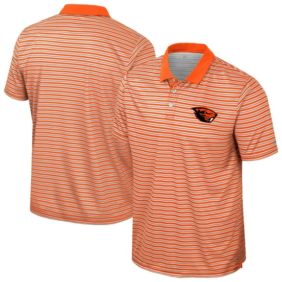Men's Colosseum Orange Oregon State Beavers Striped Polo