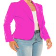 thumbnail image 4 of Blazer Ouvert Ajusté à Manches Longues pour Femmes, Tenue de Bureau Décontractée Unie, 4 of 7