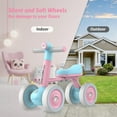 thumbnail image 5 of Baby Balance Bike for 1+ Years Old, Baby Bicycle 12-24 Months Toddler Bike with No Pedal 4 Silence Wheels and Light (Pink), 5 of 8
