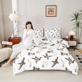 thumbnail image 4 of jejeloiu Mallard Duck Full Size Comforter Sets,Rustic Botanical Bedding Sets For Men Women Reversible 3-Piece, 4 of 8