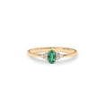 thumbnail image 6 of HeartsAndYou 0.4ct Natural Emerald & Diamond Dainty Minimalist Ring 14k SOLID Yellow Gold, 6 of 9