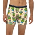 thumbnail image 2 of Salouo Cute Cartoon Cactus Pattern Men's Boxer Briefs, Soft & Breathable Underwear Elastic Waistband Briefs for Men,1-Pack, 2 of 7