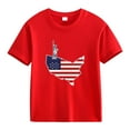 thumbnail image 4 of GERsome Unisex Kid's American Flag Short Sleeve T Shirts 4th of July Crew Neck Pullover Patriotic Tops, Toddler, Little Kids Boys, Girls, Sizes 9-10 Years, 4 of 4