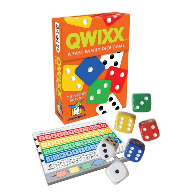 Qwixx [Expansion Bundle] - A Fast Family Dice Game + Includes 200 Quixx  Replacement Score Cards / Sheets