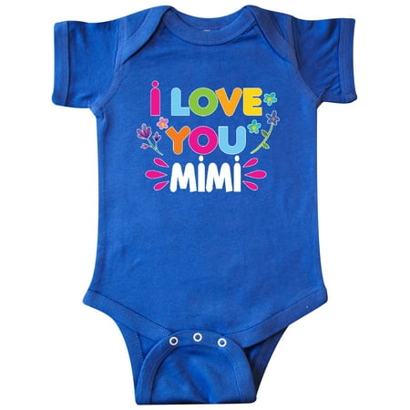 

Inktastic I Love You Mimi with Flowers Gift Baby Girl Bodysuit