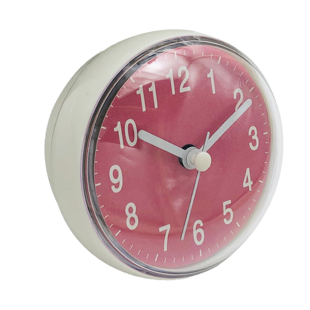 Mini suction cup wall clock bathroom antifog waterproof clock kitchen