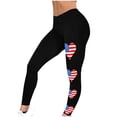 thumbnail image 3 of Nrmvnmi Patriotic High Waist Leggings for Women Fourth of July American Flag Patterned Compression Tights Women USA Flag Mothers Day Gifts For Her, 3 of 5
