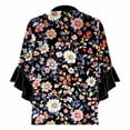 thumbnail image 6 of ICHUANYI Womens 3/4 Length Sleeve Tops Summer Ruffle Sleeve Blouses V-Neck Lace T-Shirts Dressy Casual Top, 6 of 6