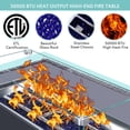 thumbnail image 3 of MEETWARM Outdoor Propane Fire Pit Table, 44 Inch Rattan & Wicker-Look Rectangular Gas Fire Pit Table with 50,000 BTU, Glass Wind Guard, CSA Approved, Black Tempered Glass Tabletop, Glass Rock, 3 of 7
