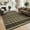 Brown Coffee, variant on ZACOO 10'x13' Vintage Linear Plaid Area Rug, Low Profile Non-Slip Washable Decor Rug for Living Room, Dining Room, Green