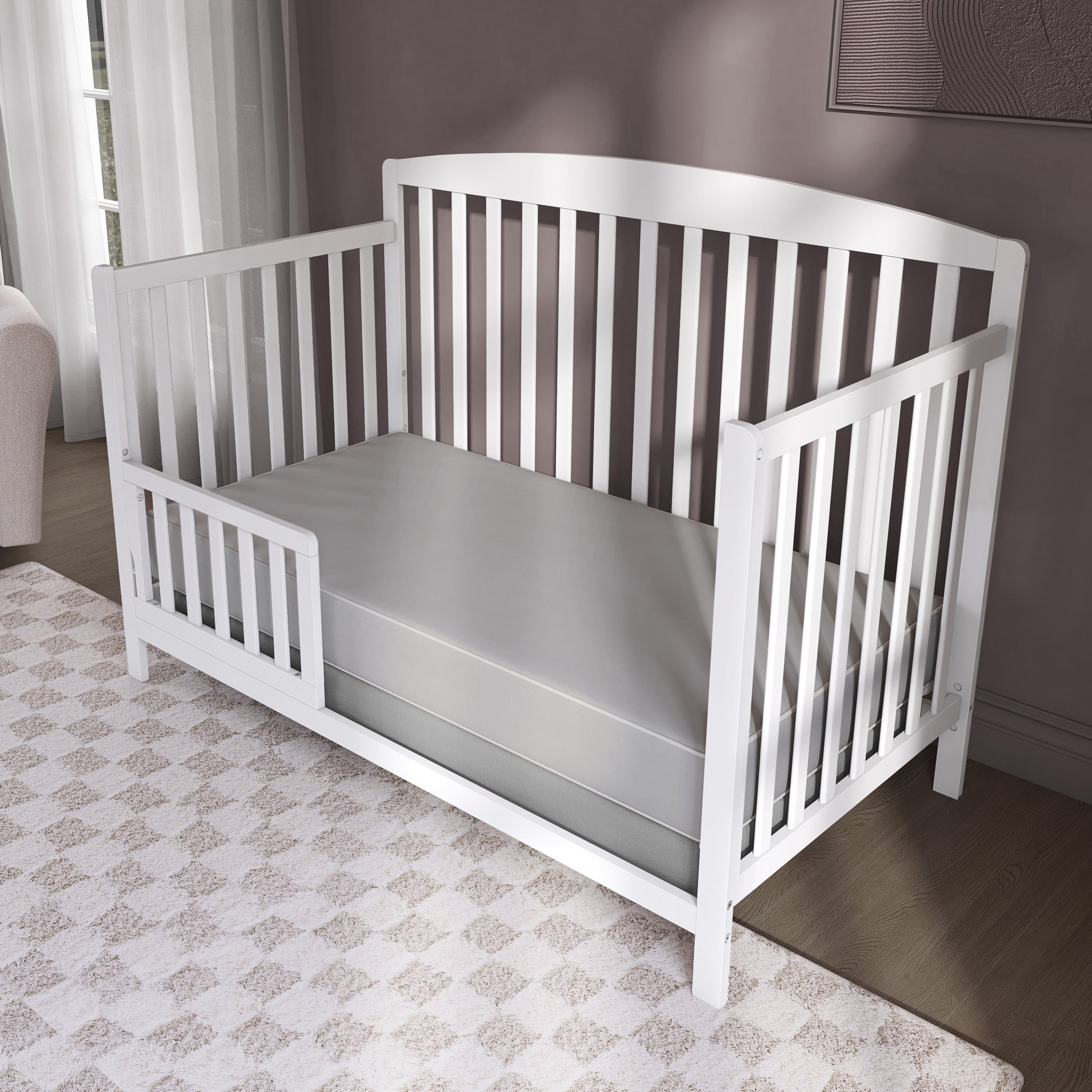 Dream On Me Superior Slumber 6” 112-Coil Inner Spring Crib & Toddler Mattress | Waterproof Vinyl Cover | Greenguard Gold Certified | 10-Year Manufacturer Warranty | Grey