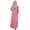 Rose Pink, variant on Bimba Islamic Clothes For Women Long Dress With Printed Hijab/Scarf Rayon Abaya Maxi Front Button Muslim Dress