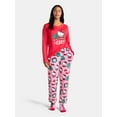 thumbnail image 2 of Hello Kitty Women's and Women’s Plus Christmas Top, Pants and Socks Sleep Gift Set, 3-Piece, Sizes XS-3X, 2 of 5