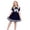 F62-Navy, variant on xfsWaSs Girls School Uniform Dress Casual Pleated Dresses Kids Spring Summer Short Sleeve Graduation Dress Outfits Back To School Clothes 2-3 Years