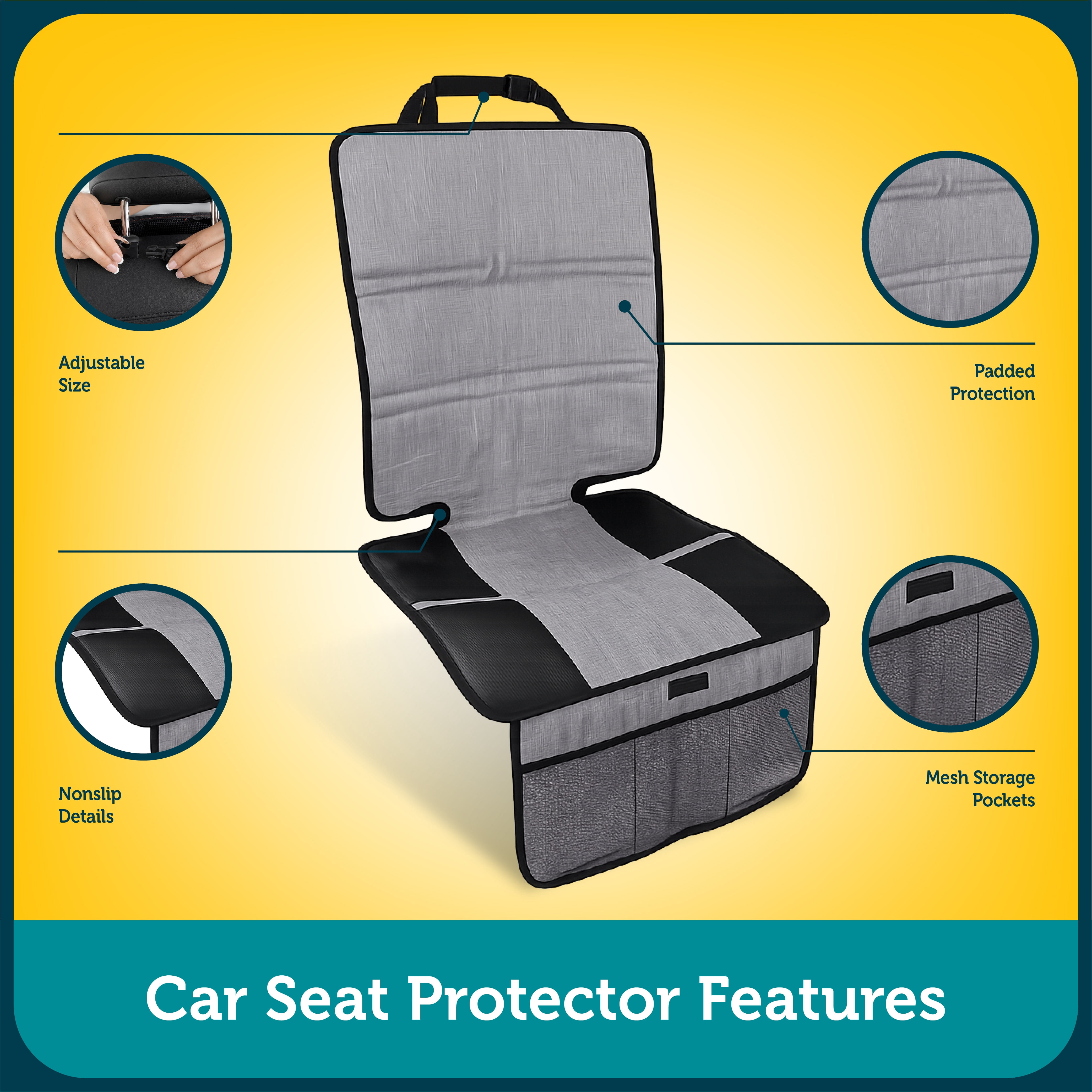 Safety 1st Deluxe Car Seat Protector for Vehicles, Universal Automotive Accessories