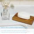 thumbnail image 4 of Teak soap Dish for Shower by HTB, Wood Decorative Bath soap Holder Heightened Base Design to Keep Soap Dry in Kitchen, Bathroom, Sink, Bathtub, Cute Wooden soap Saver for Hand Face Shampoo bar (1pcs), 4 of 7